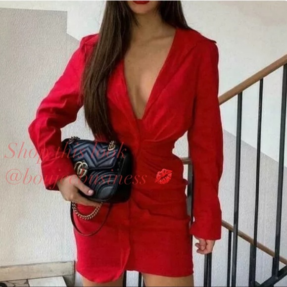 ZARA Draped Linen Blend Mini Dress - Picture 5 of 9